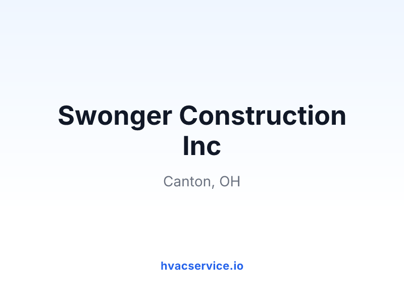 Swonger Construction Inc