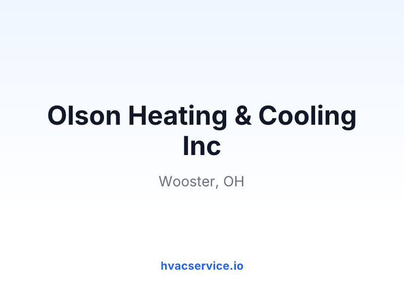 Olson Heating & Cooling Inc
