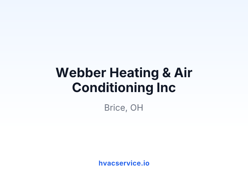 Webber Heating & Air Conditioning Inc