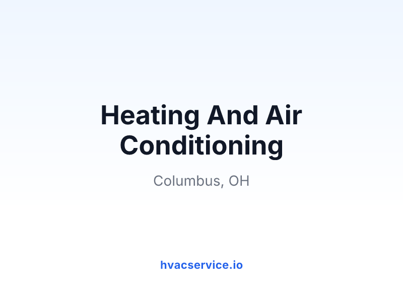Heating And Air Conditioning