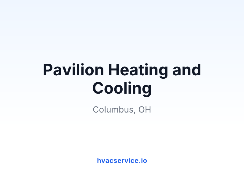 Pavilion Heating and Cooling