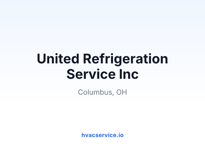 United Refrigeration Service Inc