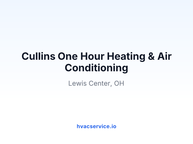 Cullins One Hour Heating & Air Conditioning