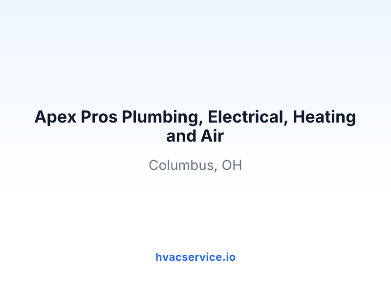 Apex Pros Plumbing, Electrical, Heating and Air