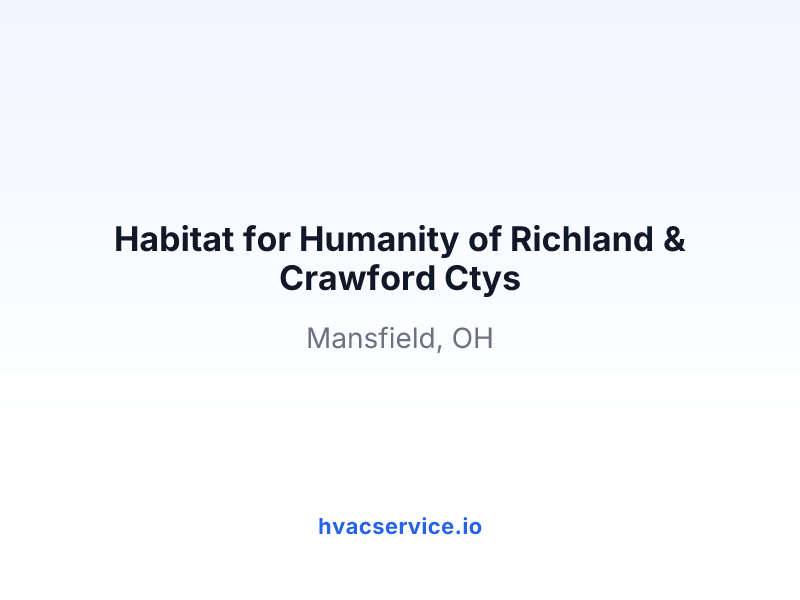 Habitat for Humanity of Richland & Crawford Ctys