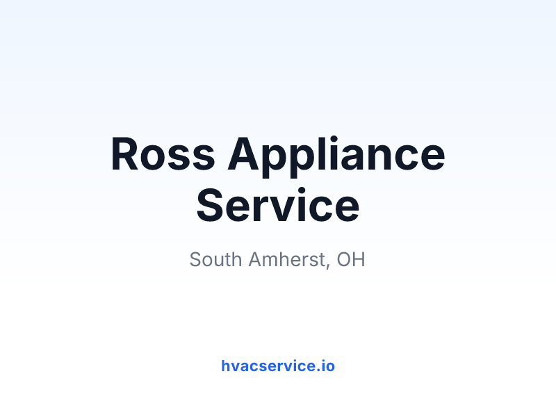 Ross Appliance Service
