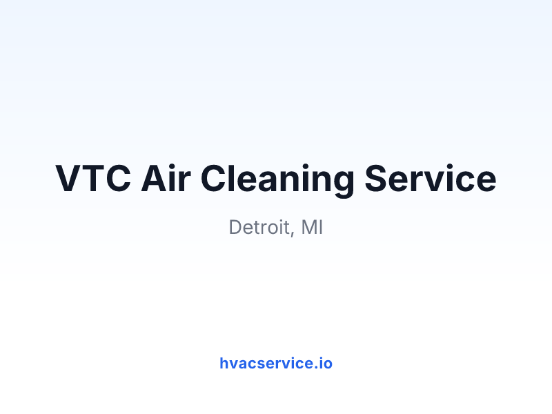 VTC Air Cleaning Service