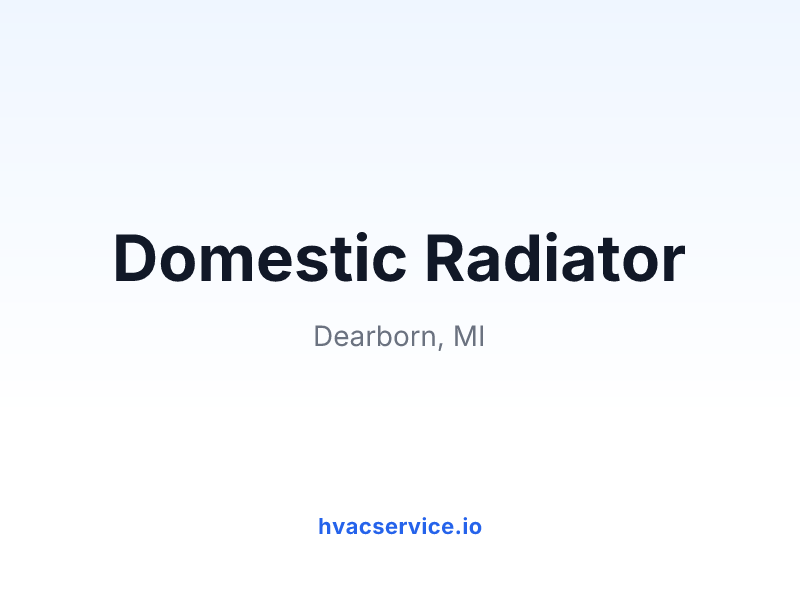 Domestic Radiator
