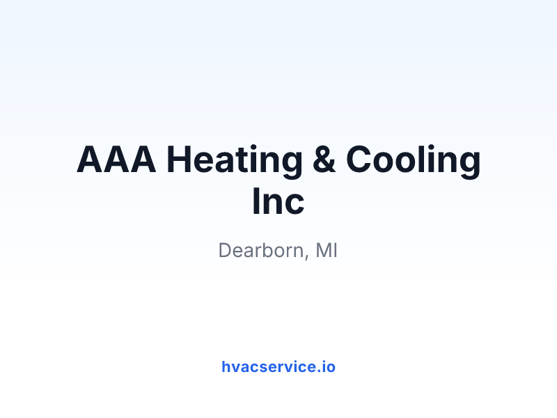 AAA Heating & Cooling Inc
