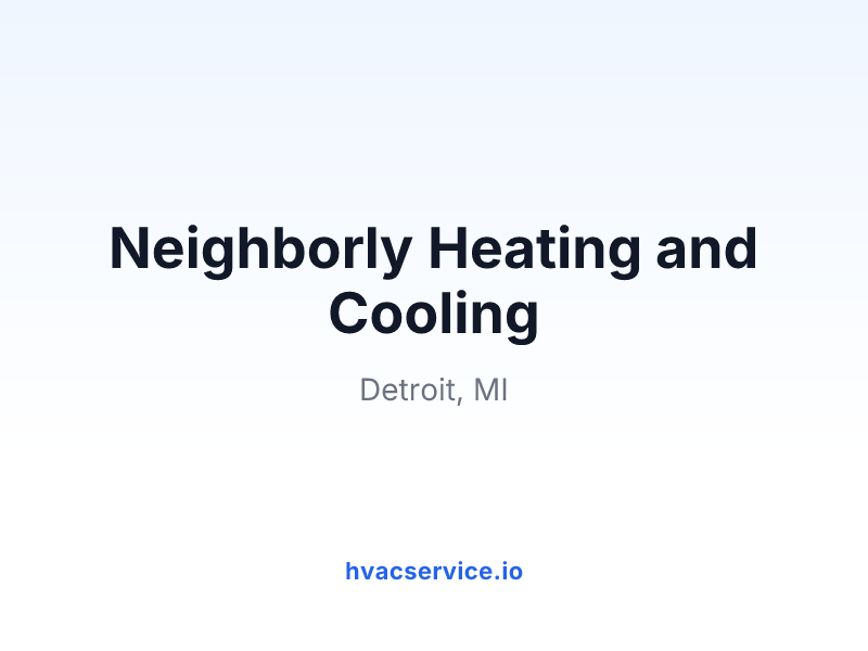 Neighborly Heating and Cooling