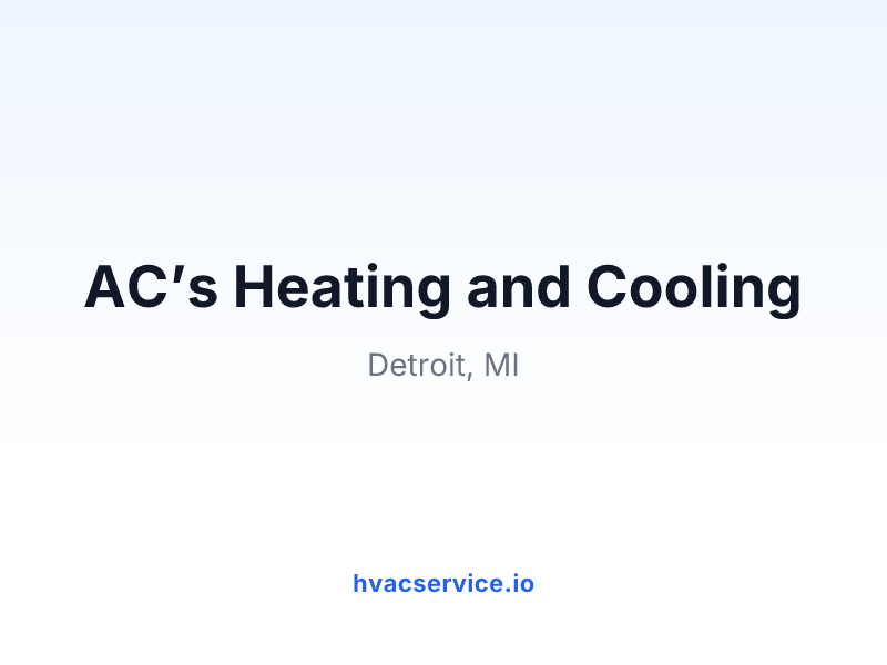 AC’s Heating and Cooling