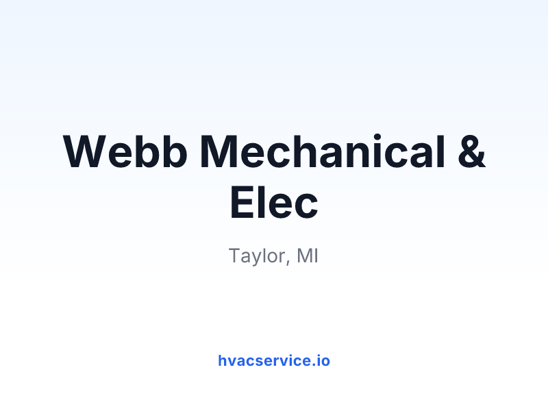 Webb Mechanical & Elec