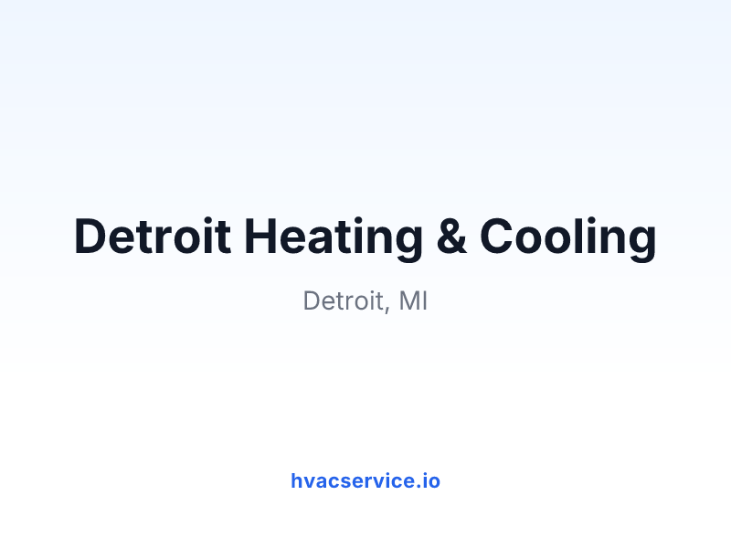 Detroit Heating & Cooling