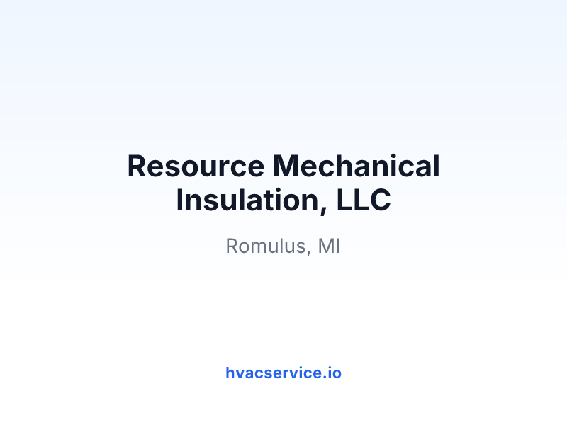 Resource Mechanical Insulation, LLC