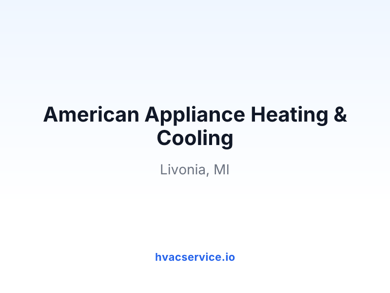 American Appliance Heating & Cooling