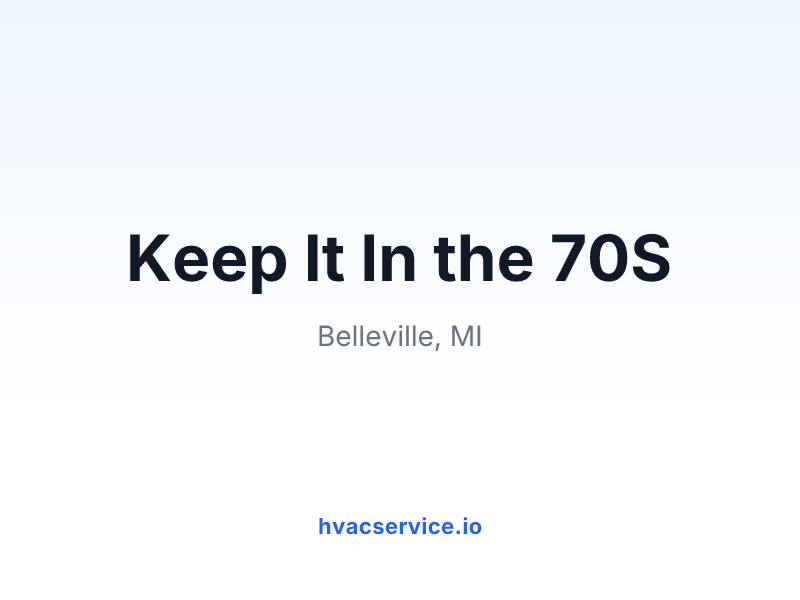 Keep It In the 70S