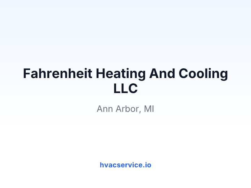 Fahrenheit Heating And Cooling LLC