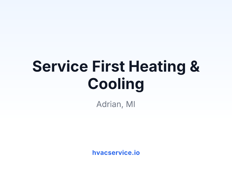 Service First Heating & Cooling
