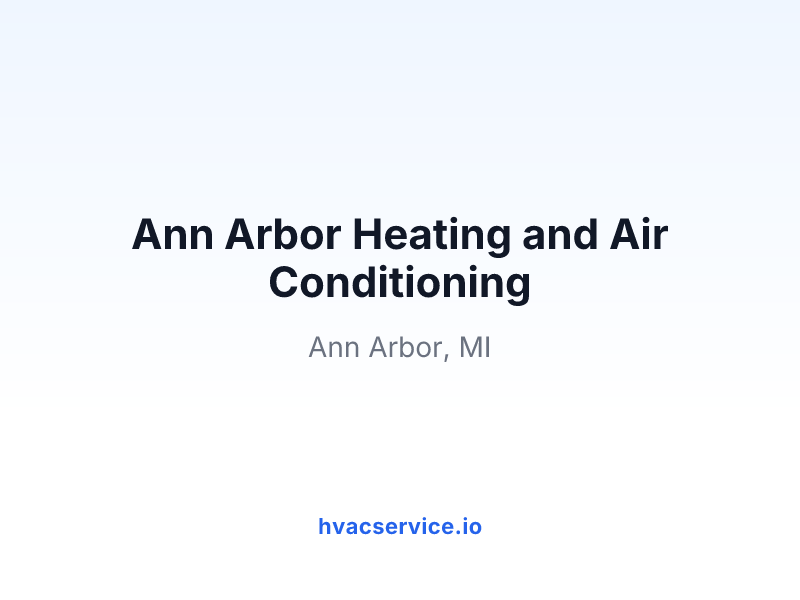 Ann Arbor Heating and Air Conditioning