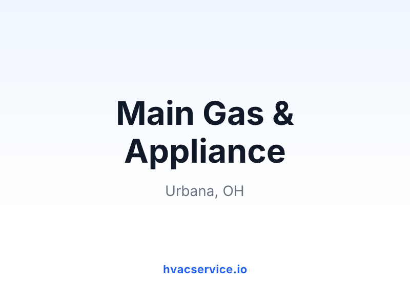 Main Gas & Appliance