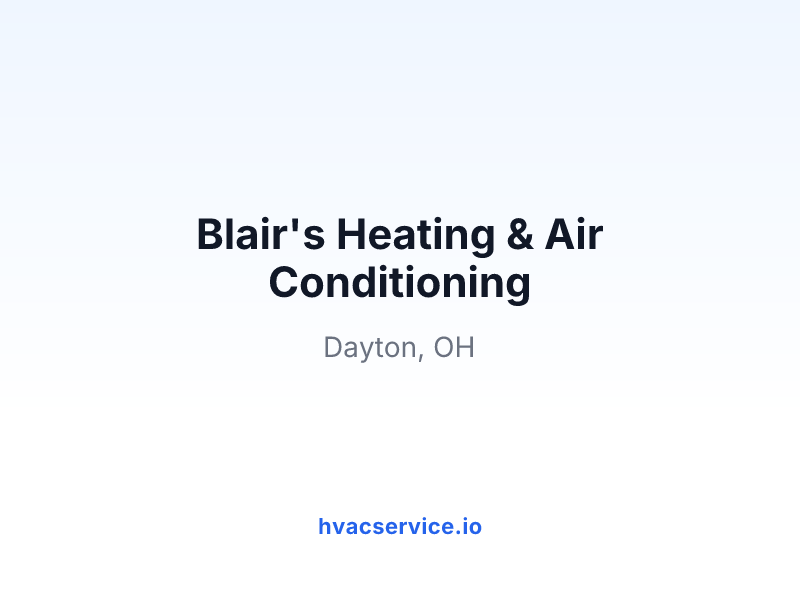 Blair's Heating & Air Conditioning