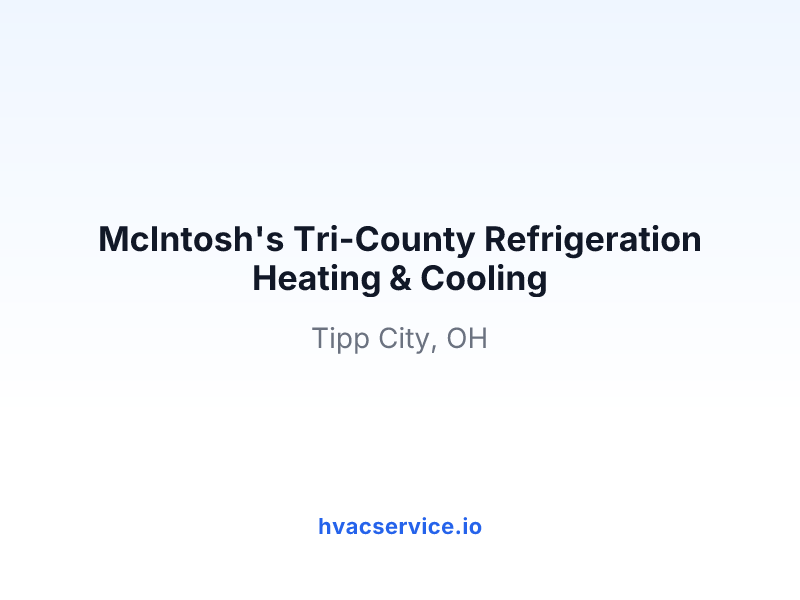 McIntosh's Tri-County Refrigeration Heating & Cooling