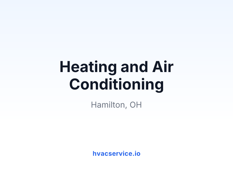 Heating and Air Conditioning
