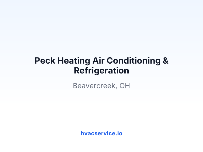 Peck Heating Air Conditioning & Refrigeration