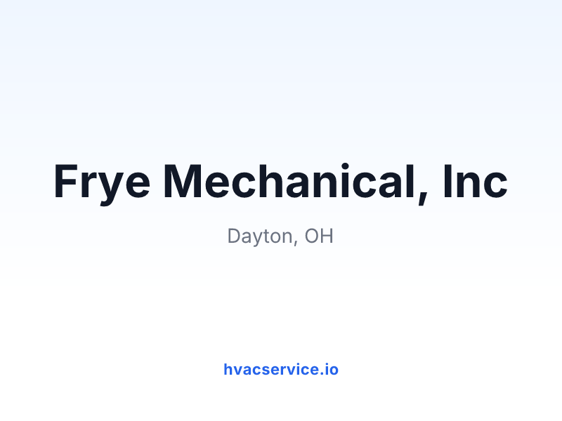 Frye Mechanical, Inc