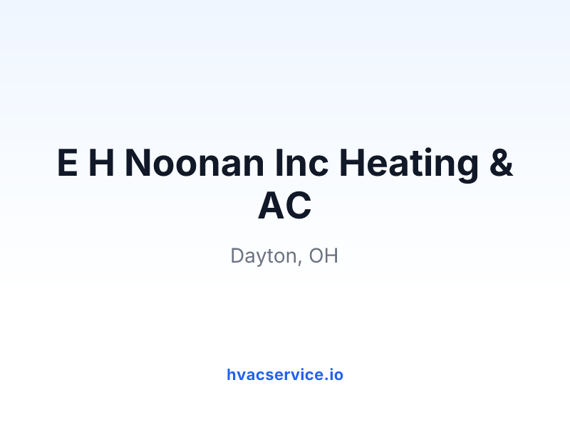 E H Noonan Inc Heating & AC