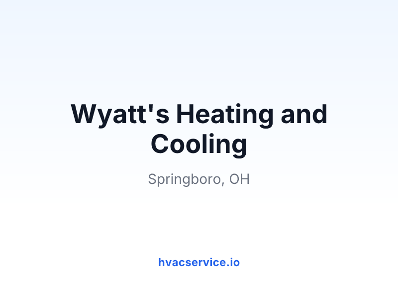 Wyatt's Heating and Cooling
