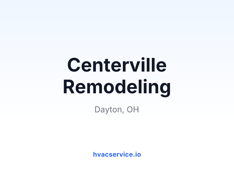 Centerville Remodeling