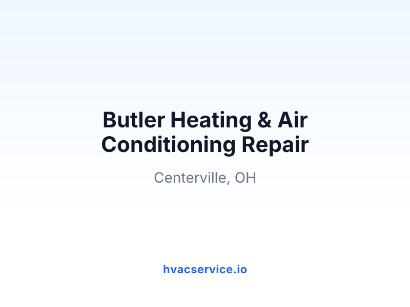Butler Heating & Air Conditioning Repair