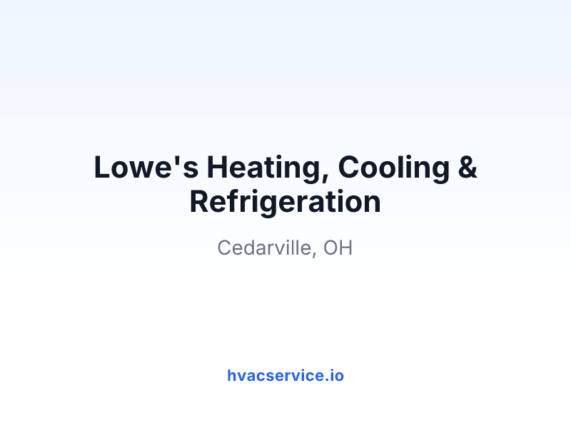 Lowe's Heating, Cooling & Refrigeration