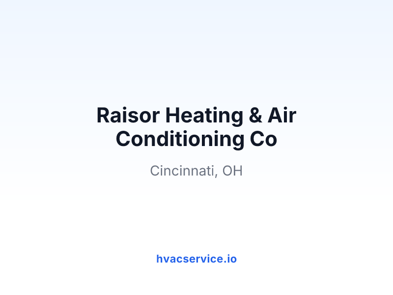 Raisor Heating & Air Conditioning Co