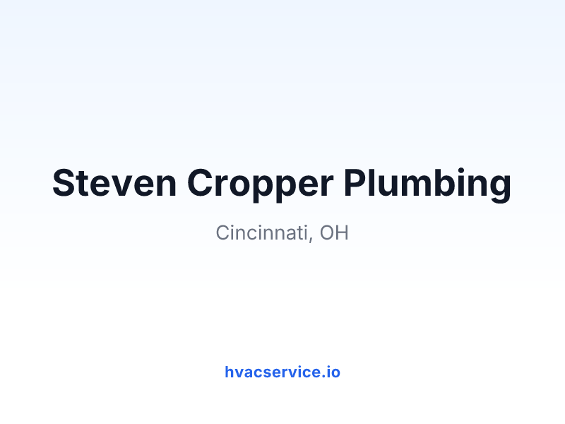 Steven Cropper Plumbing