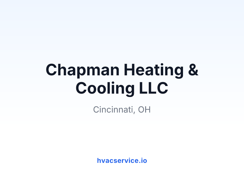 Chapman Heating & Cooling LLC