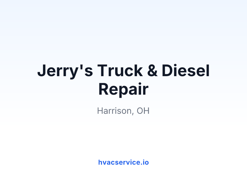 Jerry's Truck & Diesel Repair