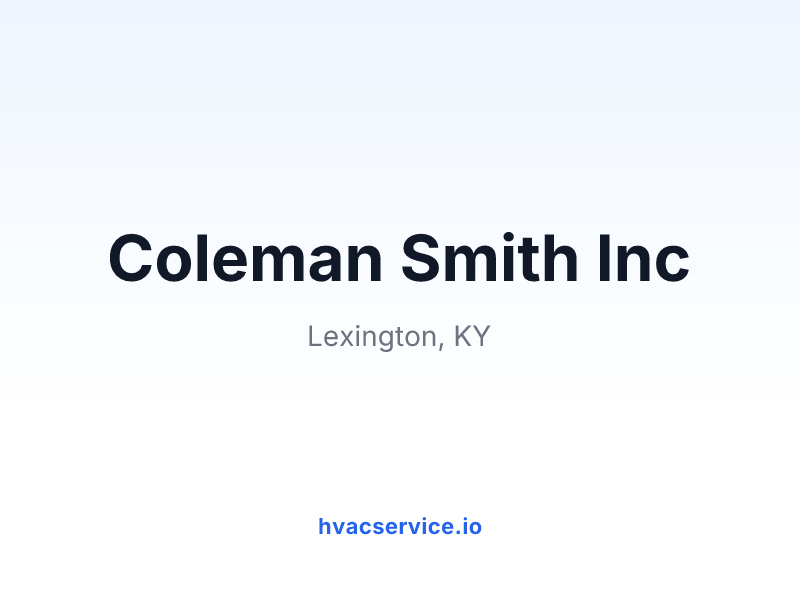 Coleman Smith Inc