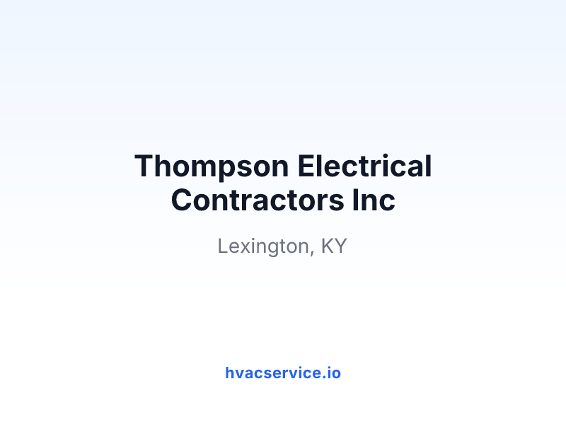 Thompson Electrical Contractors Inc