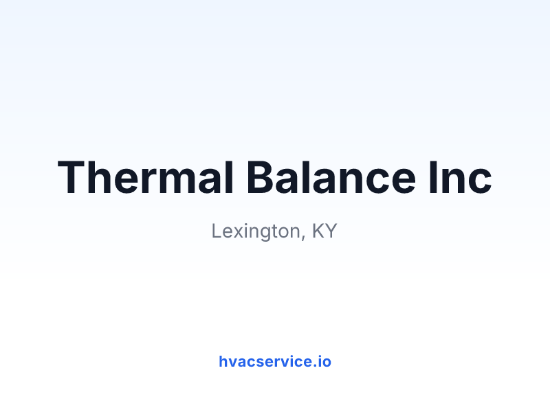 Thermal Balance Inc