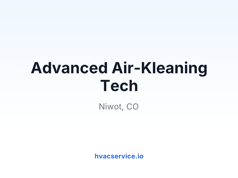 Advanced Air-Kleaning Tech