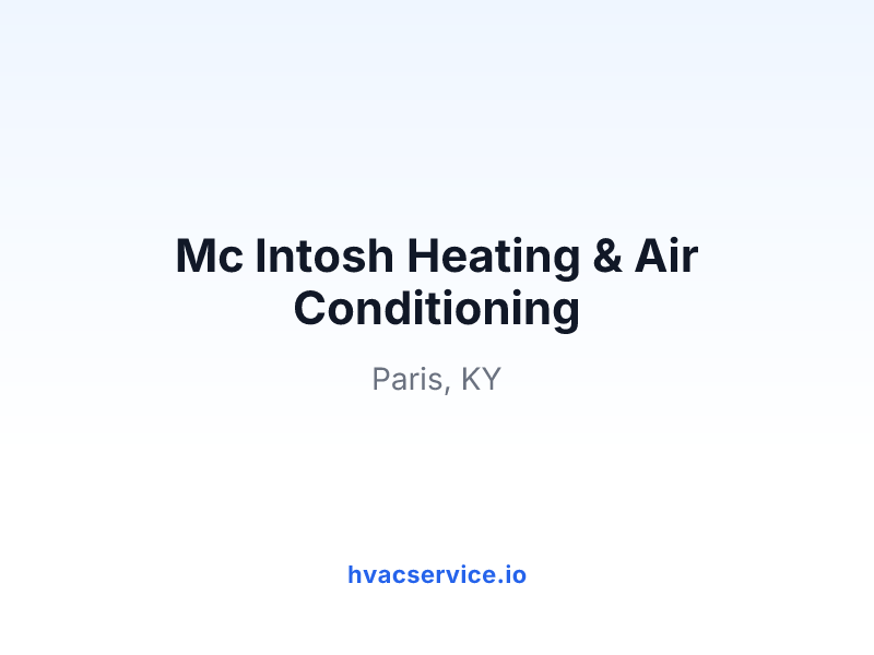 Mc Intosh Heating & Air Conditioning