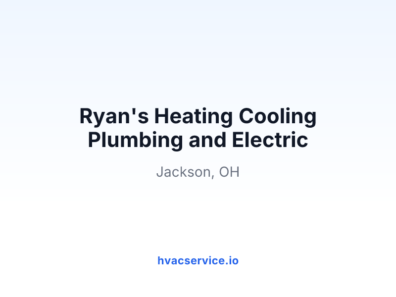 Ryan's Heating Cooling Plumbing and Electric