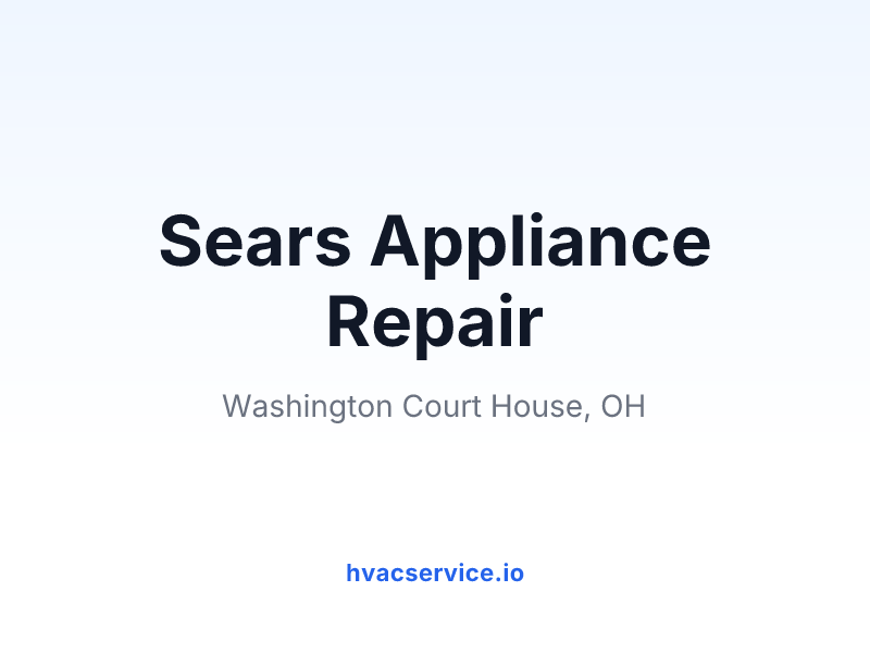 Sears Appliance Repair