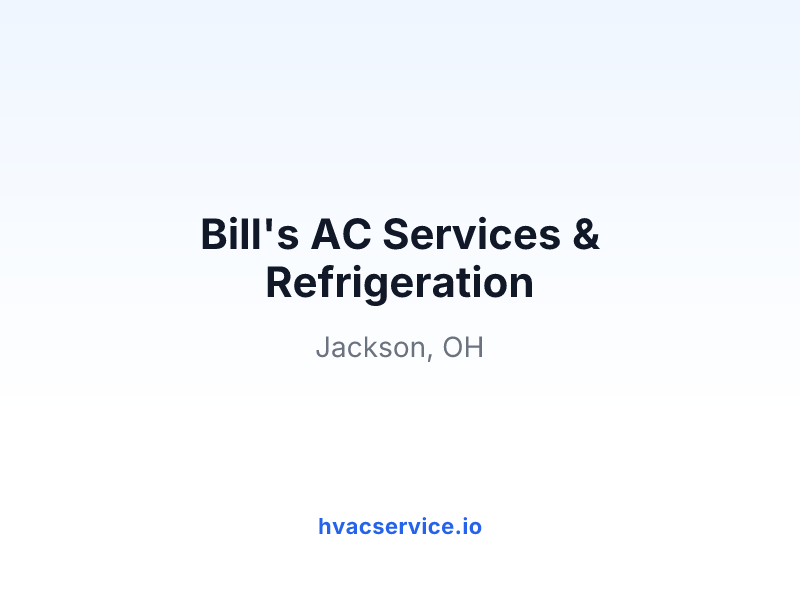 Bill's AC Services & Refrigeration