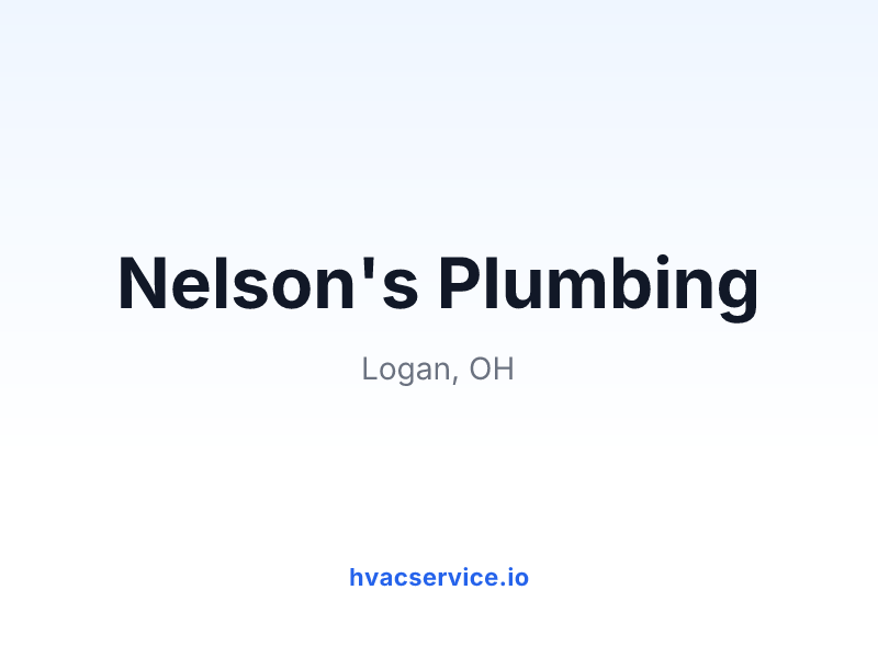 Nelson's Plumbing