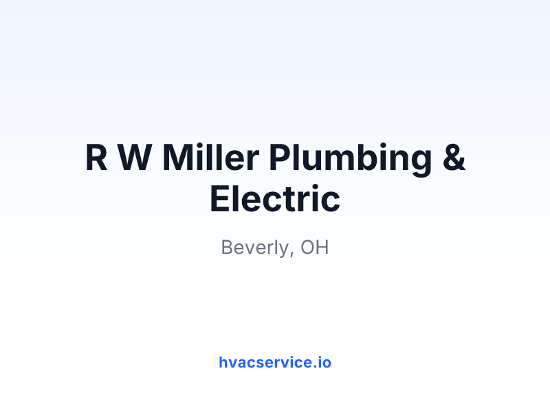 R W Miller Plumbing & Electric