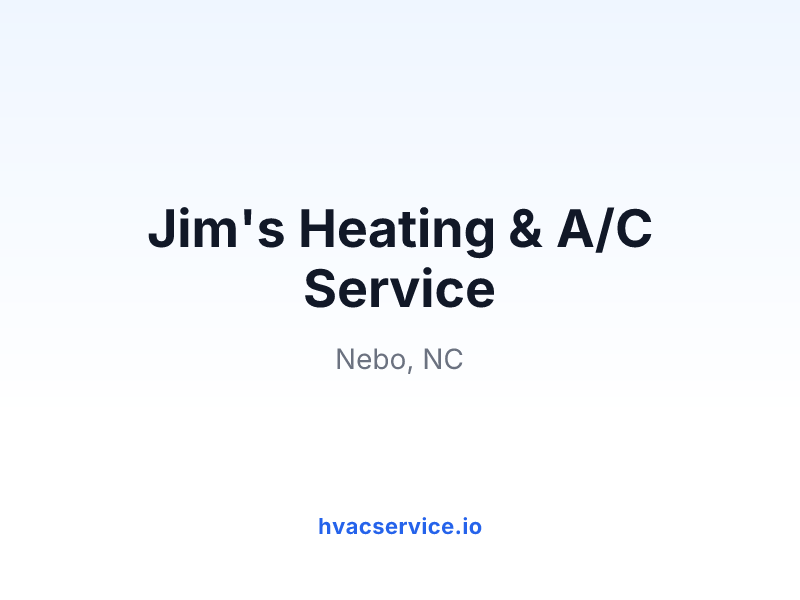 Jim's Heating & A/C Service