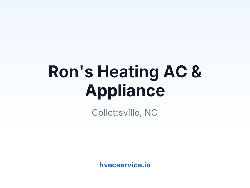 Ron's Heating AC & Appliance